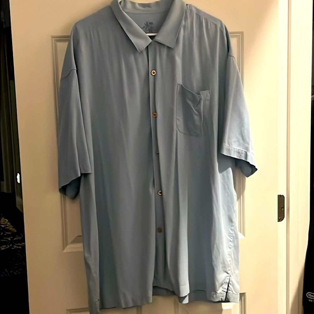 Men’s Tommy Bahama Silk Button Down Short Sleeve Shirt XXL 2XL